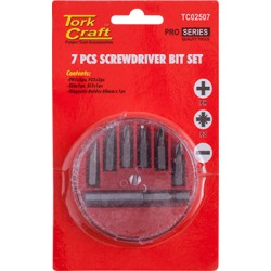 SCREWDRIVER BIT SET 7PCS(PH1/2.PZ1/2 SLOTTED6/7MM) SCREWDRIVER BIT SET 7PCS(PH1/2.PZ1/2 SLOTTED6/7MM)