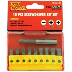 SCREWDRIVER BIT SET 10PCS(PH2X2.PZ2X3SLOTTED6MMX2.8MMX2) SCREWDRIVER BIT SET 10PCS(PH2X2.PZ2X3SLOTTED6MMX2.8MMX2)
