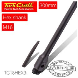 HEX SHANK ADAPTOR M16X13MM FOR DIAM CORE 300MM HEX SHANK ADAPTOR M16X13MM FOR DIAM CORE 300MM