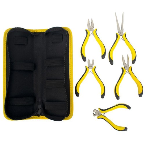 TORK CRAFT 5PC MINI PLIER SET C/W CARRY BAG