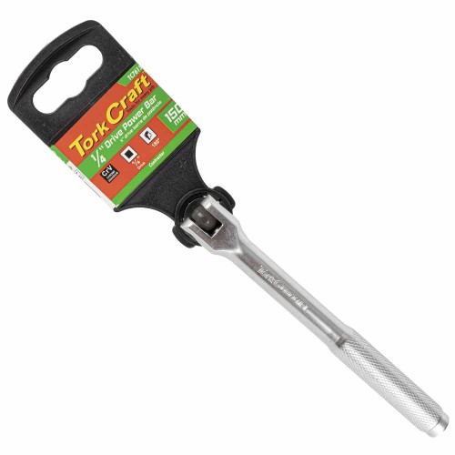 POWER BAR 1/4" DRIVE 150MM SWIVEL HEAD  STEEL HANDLE