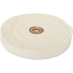 BUFFING PAD MEDIUM 150MM TO FIT 12.5MM ARBOR/SPINDLE - WHITE BUFFING PAD MEDIUM 150MM TO FIT 12.5MM ARBOR/SPINDLE - WHITE