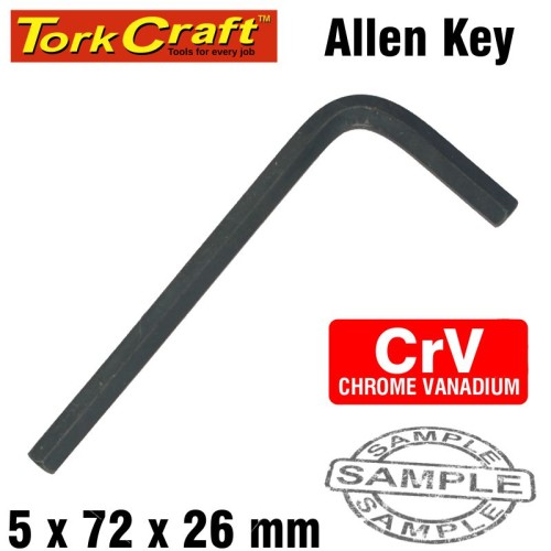 ALLEN KEY CRV BLACK FINISHED 5.0 X 72 X 26MM