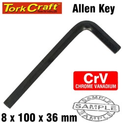 ALLEN KEY CRV BLACK FINISH 8.0 X 100 X 36MM ALLEN KEY CRV BLACK FINISH 8.0 X 100 X 36MM