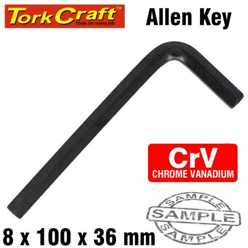 ALLEN KEY CRV BLACK FINISH 8.0 X 100 X 36MM