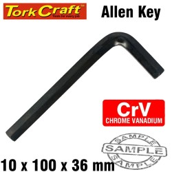 ALLEN KEY CRV BLACK FINISH 10 X 100 X 36MM ALLEN KEY CRV BLACK FINISH 10 X 100 X 36MM