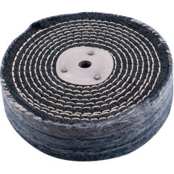 COLOUR BUFF/MOP 150MM X 3 SECTION X 30MM THICK 1/2" HOLE COLOUR BUFF/MOP 150MM X 3 SECTION X 30MM THICK 1/2" HOLE