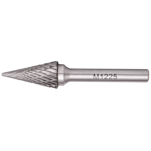 ROTARY BURR TUNGSTEN 12X25X6MM CONICAL STRAIGHT