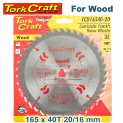 BLADE TCT 165 X 40T 20/16 GENERAL PURPOSE COMBINATION BLADE TCT 165 X 40T 20/16 GENERAL PURPOSE COMBINATION