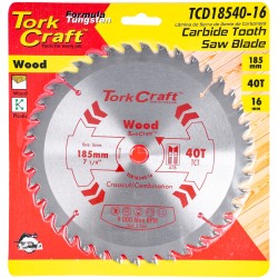 BLADE TCT 185 X 40T 16MM GENERAL PURPOSE COMBINATION BLADE TCT 185 X 40T 16MM GENERAL PURPOSE COMBINATION