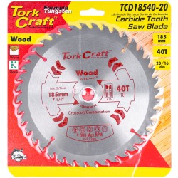 BLADE TCT 185 X 40T 20/16 GENERAL PURPOSE COMBINATION BLADE TCT 185 X 40T 20/16 GENERAL PURPOSE COMBINATION