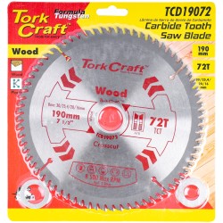 BLADE TCT 190 X 72T 30/ GENERAL PURPOSE CROSS CUT SMOOTH