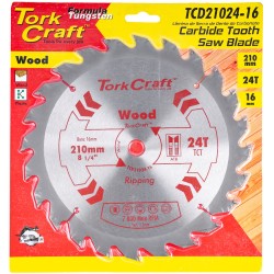 BLADE TCT 210 X 24T 16MM GENERAL PURPOSE RIP