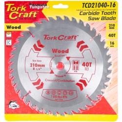 BLADE TCT 210  X 40T 16MM GENERAL PURPOSE COMBINATION