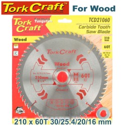 BLADE TCT 210 X 60T 30/1/20/16 GENERAL PURPOSE CROSS CUT