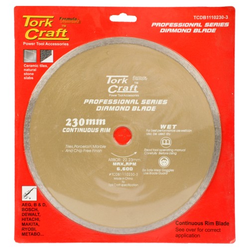DIAMOND BLADE CONTINUES THIN RIM 230X22.22MM DIAMOND BLADE CONTINUES THIN RIM 230X22.22MM