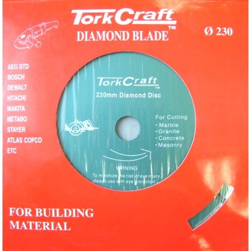 DIAMOND BLADE 230MM SEGMENTED HOT PRESSED