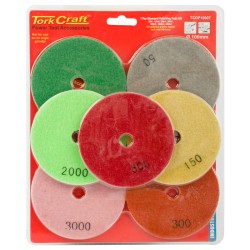 SET OF 7 DIAMOND WET POLISHING PADS 100MM SET OF 7 DIAMOND WET POLISHING PADS 100MM