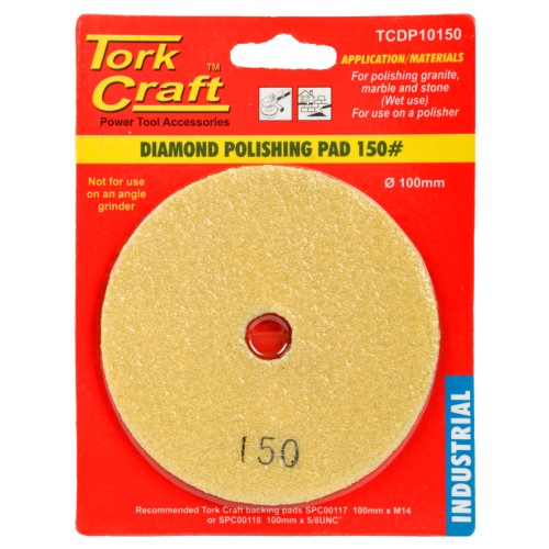 100MM DIAMOND WET POLISHING PAD 150 GRIT YELLOW 100MM DIAMOND WET POLISHING PAD 150 GRIT YELLOW