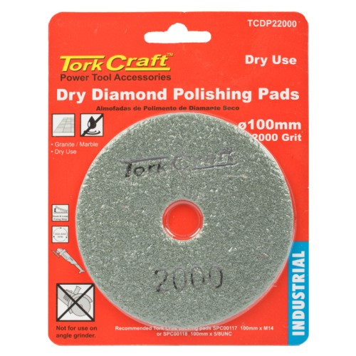100MM DIAMOND POLISHING PAD 2000 GRIT DRY USE 100MM DIAMOND POLISHING PAD 2000 GRIT DRY USE