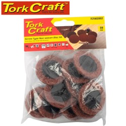 NON WOVEN DISC SCREW TYPE 50MM 10PC RED MEDIUM FOR SURFACE COND. KIT NON WOVEN DISC SCREW TYPE 50MM 10PC RED MEDIUM FOR SURFACE COND. KIT