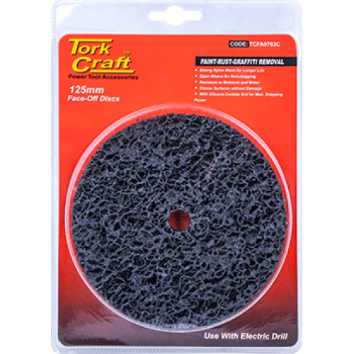 FACE OFF DISC 125MM CARDED FOR DRILL