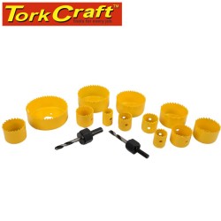 HOLE SAW SET 15PCE IN CASE CARBON STEEL HOLE SAW SET 15PCE IN CASE CARBON STEEL