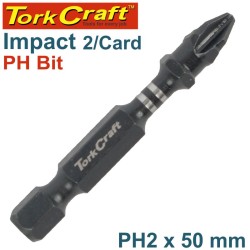 IMPACT PHIL.2 X 50MM POWER BIT 2/CARD PH2