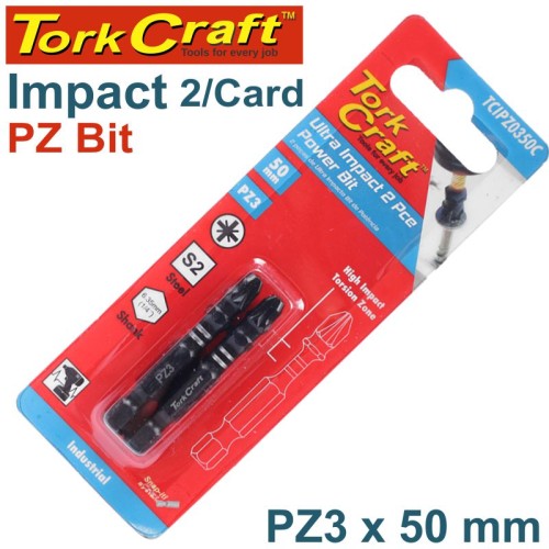 IMPACT POZI.3 X 50MM POWER BIT 2/CARD PZ3