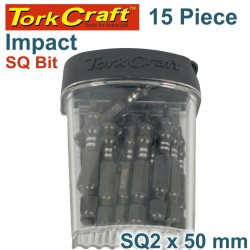 IMPACT SQUARE RECESS PWR BIT NO.2X50MM TIC TAC CASE SQ2