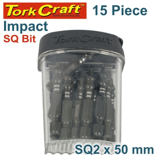 IMPACT SQUARE RECESS PWR BIT NO.2X50MM TIC TAC CASE SQ2