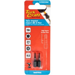 TORX TX 6 IMPACT BIT 25MM 2PC CARDED TORX TX 6 IMPACT BIT 25MM 2PC CARDED