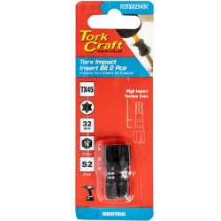 TORX TX 45 IMPACT BIT 25MM 2PC CARDED TORX TX 45 IMPACT BIT 25MM 2PC CARDED