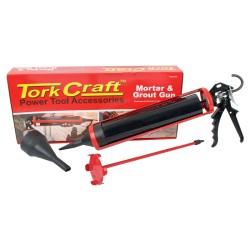 MORTAR & GROUT GUN 1000ML 310MM 2000N C/W 2 X NOZZLE & MIXER MORTAR & GROUT GUN 1000ML 310MM 2000N C/W 2 X NOZZLE & MIXER