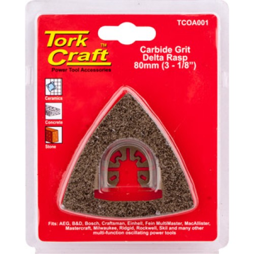 QUICK CHANGE CARBIDE GRIT DELTA RASP 80MM(3-1/8")