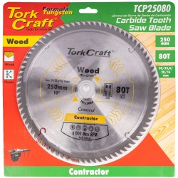 BLADE CONTRACTOR 250 X 80T ATB 30/16 CIRCULAR SAW TCT BLADE CONTRACTOR 250 X 80T ATB 30/16 CIRCULAR SAW TCT