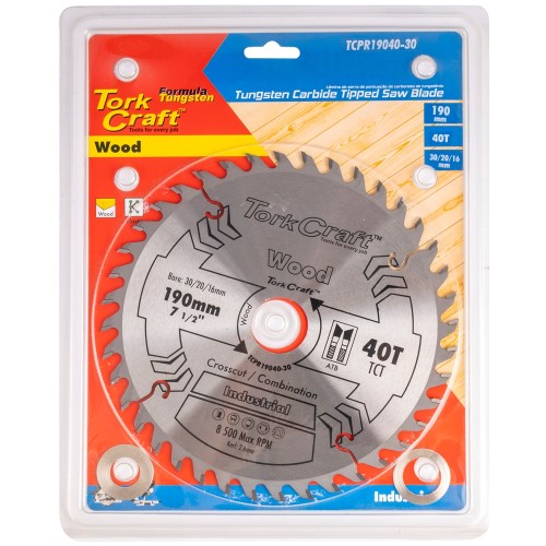 BLADE TCT 190 X 40T 30/20/16 ATB POSITIVE PROFESIONAL INDUSTRIAL