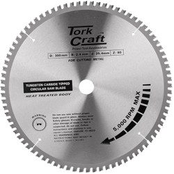 TCT BLADE STEEL CUTTING. 300 X 80T 25.4 BORE TCT BLADE STEEL CUTTING. 300 X 80T 25.4 BORE