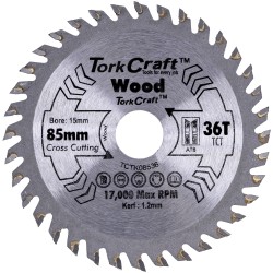 TCT SAW BLADE 85MM X 1.2MM X 15MM X 36T WOOD THIN KERF TCT SAW BLADE 85MM X 1.2MM X 15MM X 36T WOOD THIN KERF
