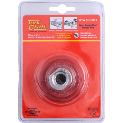 WIRE CUP BRUSH CRIMPED 60MMXM14  BLISTER