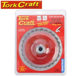 WIRE CUP BRUSH TWISTED 125MMXM14 HIGH SPEED 9000RPM BLISTER WIRE CUP BRUSH TWISTED 125MMXM14 HIGH SPEED 9000RPM BLISTER