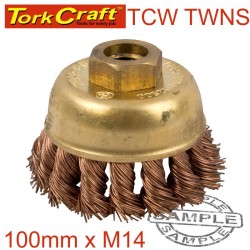 WIRE CUP BRUSH N/SPARK TWISTED 100MMXM14 BULK WIRE CUP BRUSH N/SPARK TWISTED 100MMXM14 BULK