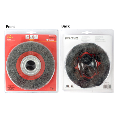 WIRE WHEEL BRUSH 150 X 25MM 0.30MM WIRE BENCH GRINDER BLISTER