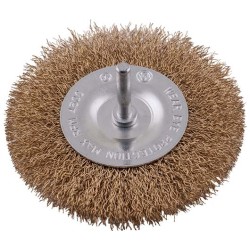 WIRE WHEEL BRUSH 100MM X 6MM SHAFT BLISTER WIRE WHEEL BRUSH 100MM X 6MM SHAFT BLISTER