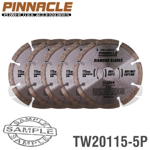 DIAMOND BLADE SEG 115MM PINNACLE ( 5 PACK ) DIAMOND BLADE SEG 115MM PINNACLE ( 5 PACK )