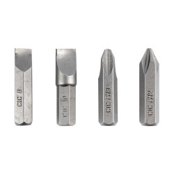 IMPACT DRIVER INSERT BITS 4PC 5/16" PH2/PH3/SL8MM/SL10MM