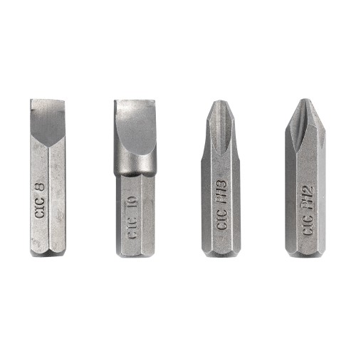 IMPACT DRIVER INSERT BITS 4PC 5/16" PH2/PH3/SL8MM/SL10MM