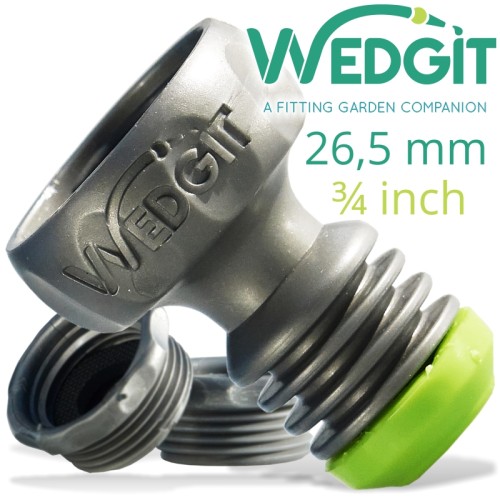 WEDGIT TAP CONNECTOR 26.5MM 3/4" C/W 2 X ADAPTORS